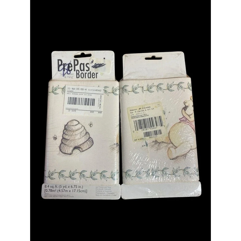 Vintage Classic Pooh Bear Wallpaper Wall Boarder New 5 Yards Each